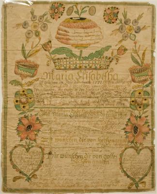 Untitled (Fraktur Birth Certificate)