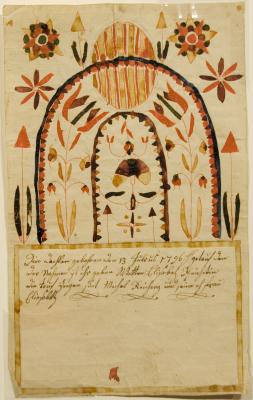 Untitled (Fraktur Birth Certificate)