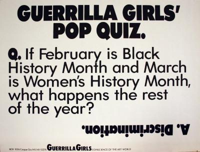 Guerrilla Girls' Pop Quiz