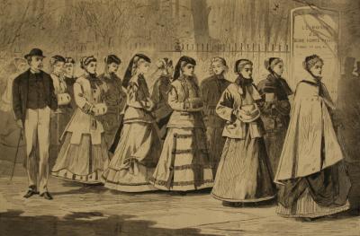 The Morning Walk - Young Ladies' School Promenading the Avenue