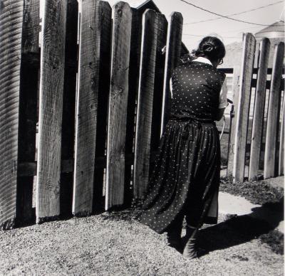 Rebecca in backyard