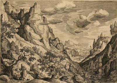 Landscape with the Temptation of Christ by the Devil (after Hans Bol)