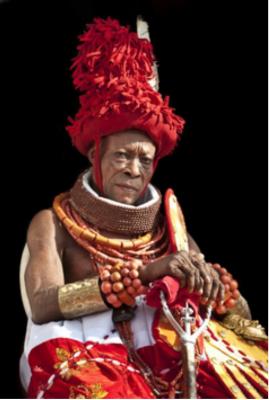 Edo Chief at Igue Ceremony, Benin City, Nigeria