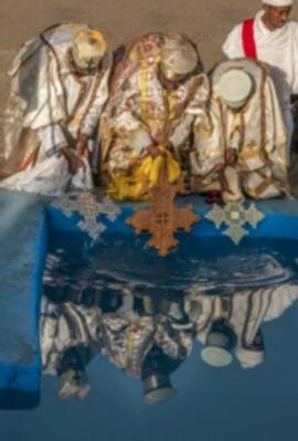 Baptism of Crosses at Timkat Ceremony, Ethiopia