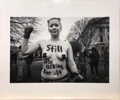 Women's March on the White House, the day after inauguration of President Donald Trump. "Still not asking for it:" one out of every six American women has been the victim of an attempted or completed rape.
Washington, D.C.